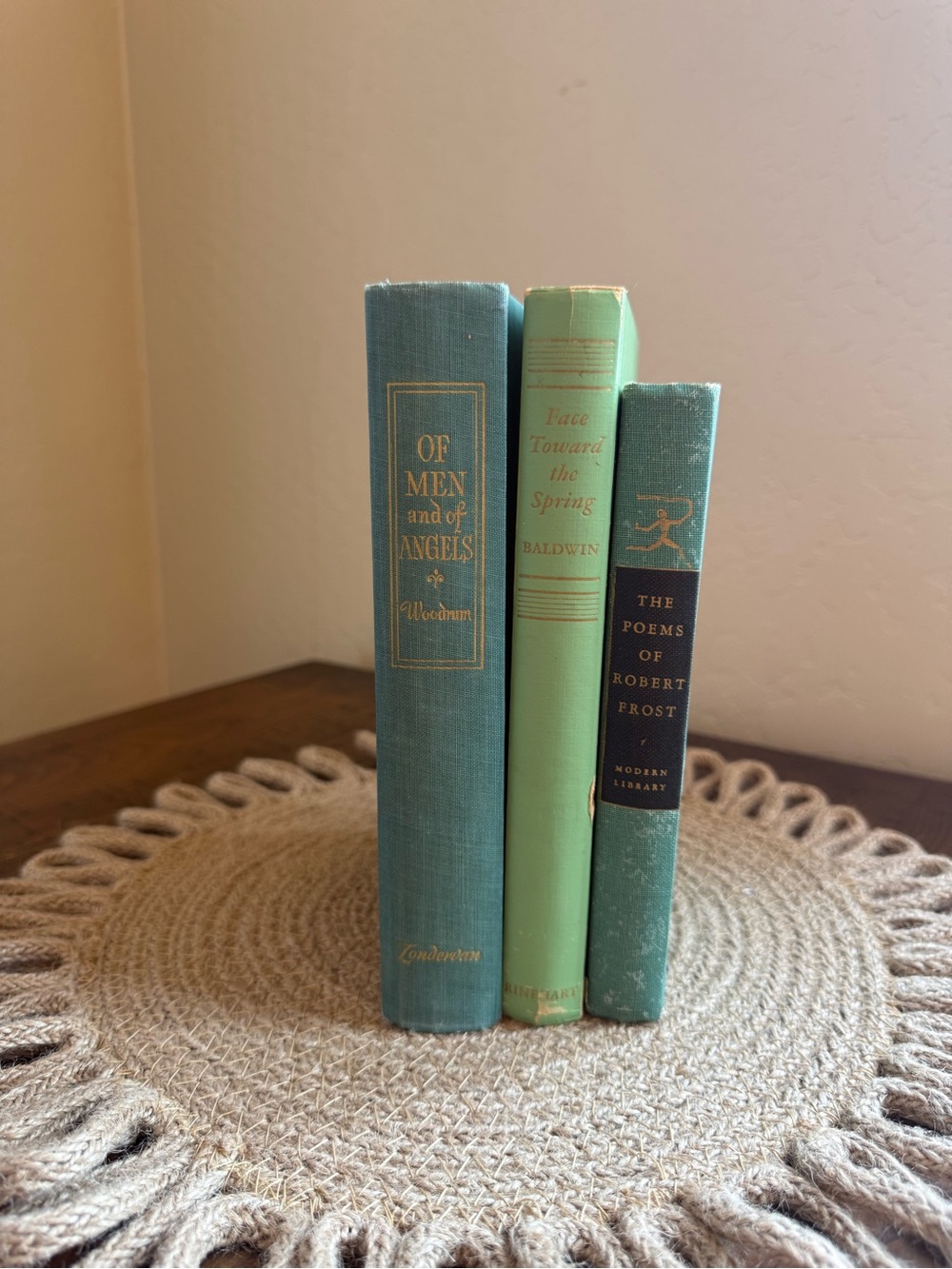 Vintage Book Set Teal & Sage Green Color Coordinated Books Matching Color Decor